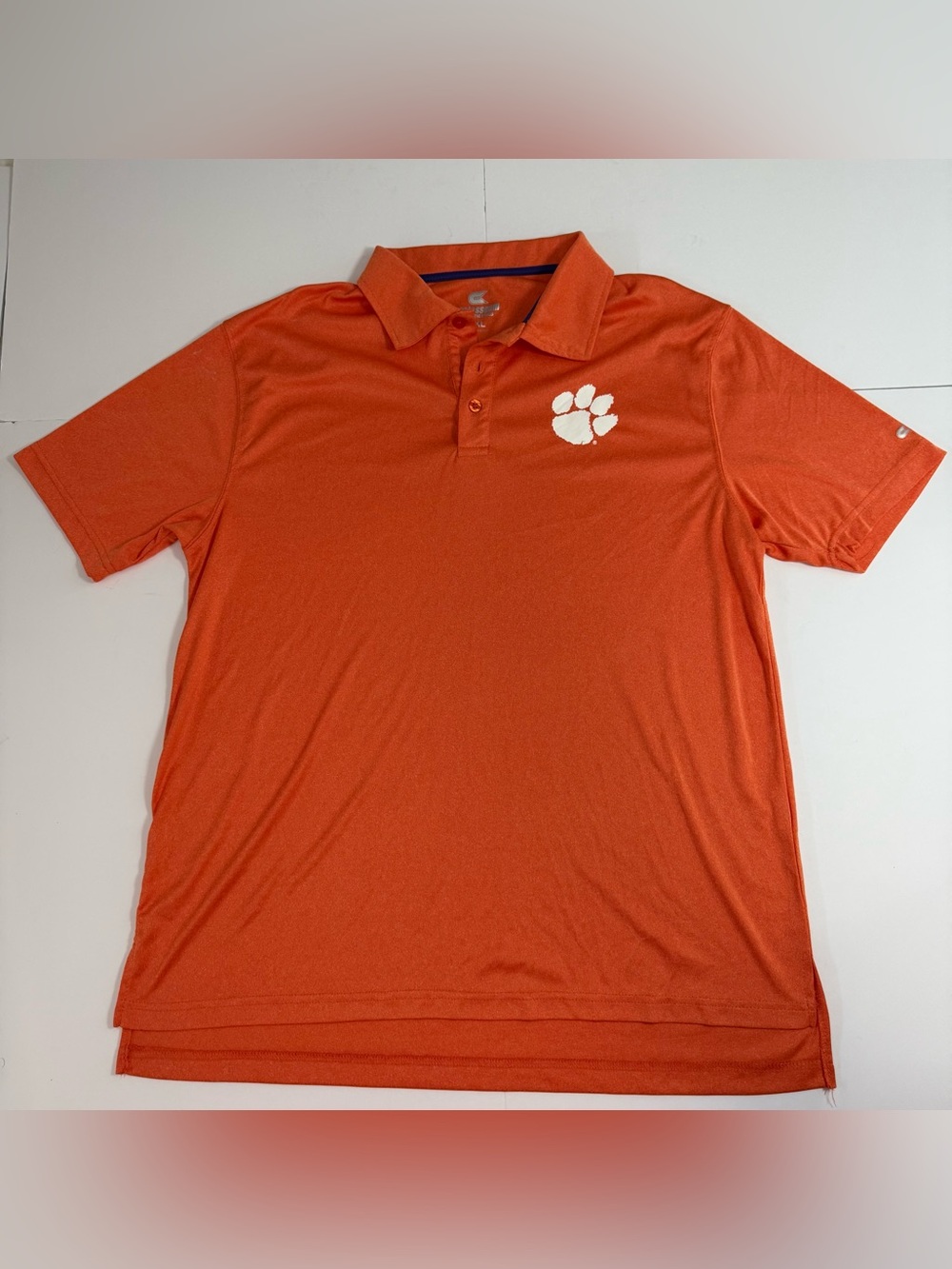 Colosseum Orange Polo with White Paw Logo - Men